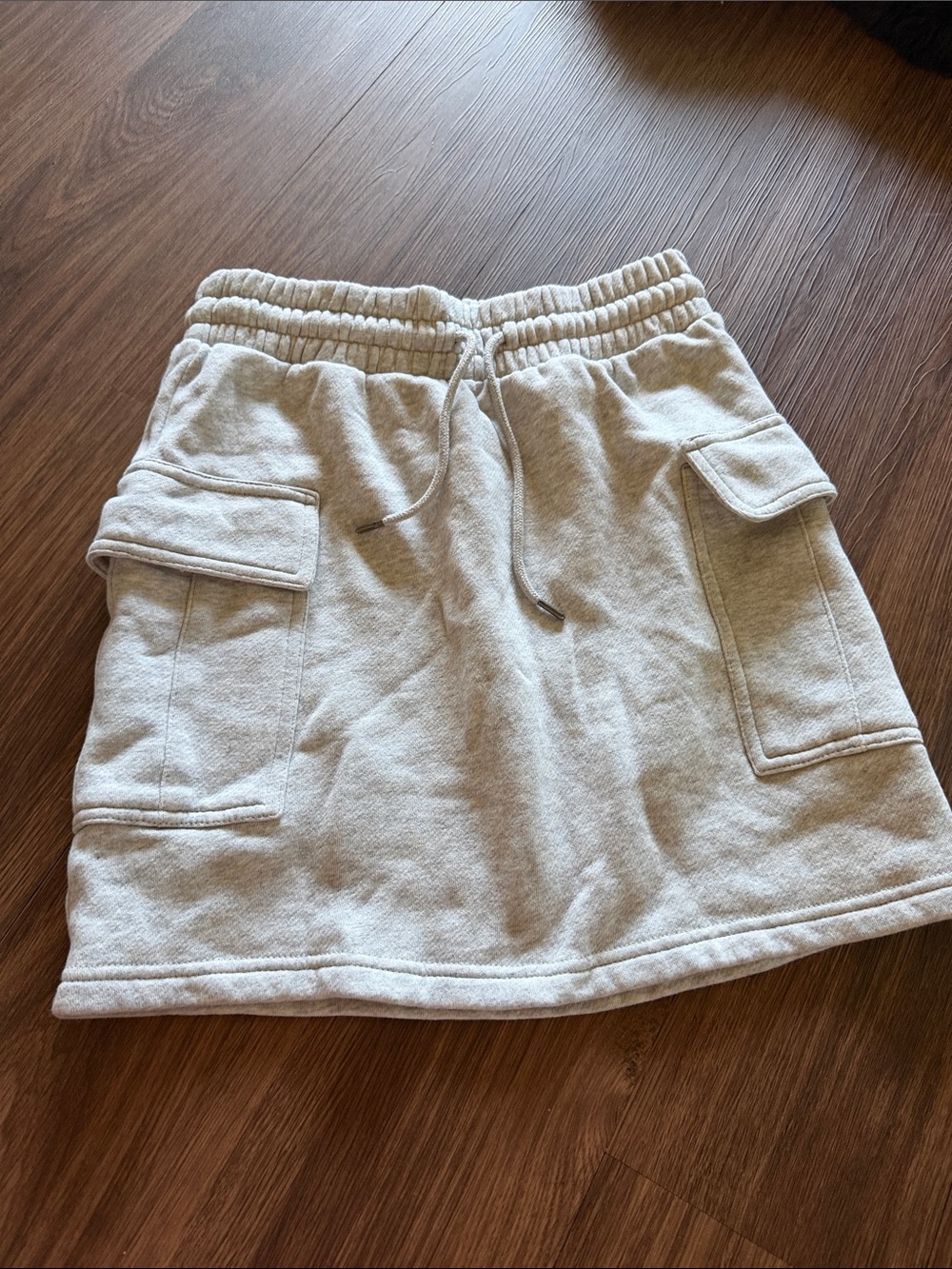 Universal Thread Cream Cargo Drawstring Mini Skirt
